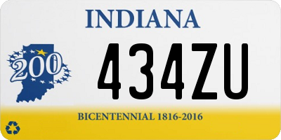 IN license plate 434ZU