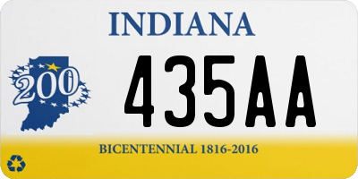 IN license plate 435AA