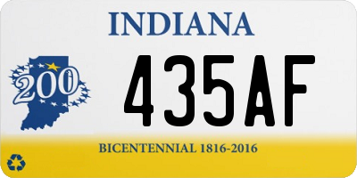 IN license plate 435AF