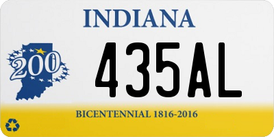 IN license plate 435AL