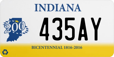 IN license plate 435AY