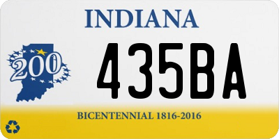 IN license plate 435BA