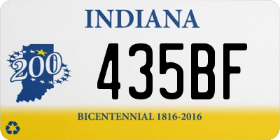 IN license plate 435BF