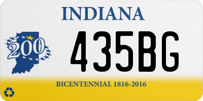 IN license plate 435BG