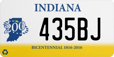 IN license plate 435BJ