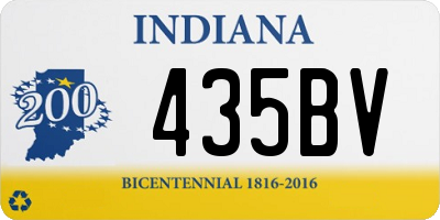 IN license plate 435BV