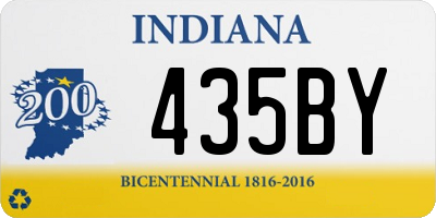 IN license plate 435BY