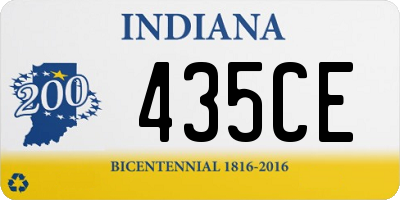 IN license plate 435CE