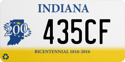 IN license plate 435CF