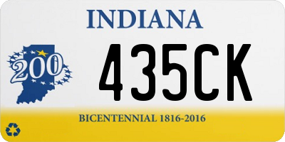 IN license plate 435CK