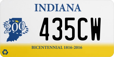 IN license plate 435CW