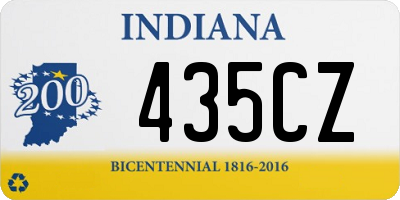 IN license plate 435CZ