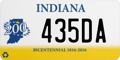 IN license plate 435DA