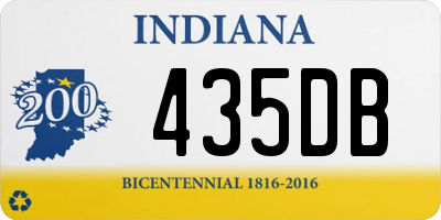 IN license plate 435DB