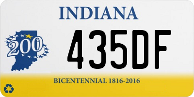 IN license plate 435DF