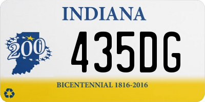 IN license plate 435DG