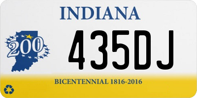 IN license plate 435DJ