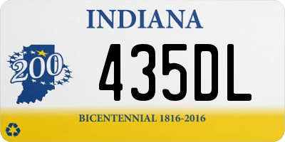 IN license plate 435DL