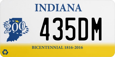 IN license plate 435DM