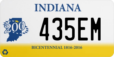 IN license plate 435EM