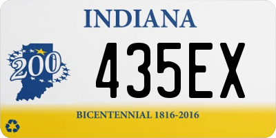 IN license plate 435EX