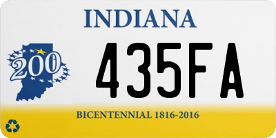 IN license plate 435FA