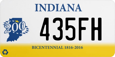 IN license plate 435FH