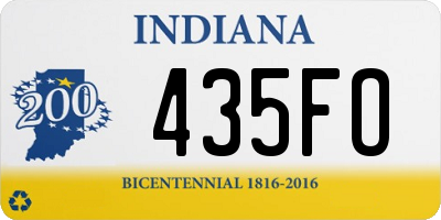 IN license plate 435FO