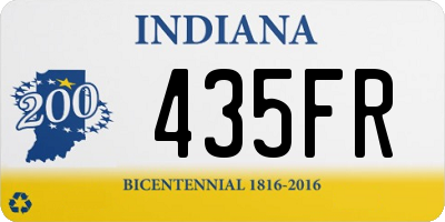 IN license plate 435FR