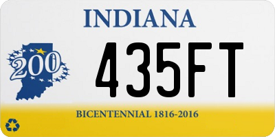 IN license plate 435FT