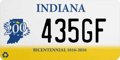 IN license plate 435GF