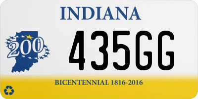 IN license plate 435GG