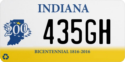 IN license plate 435GH