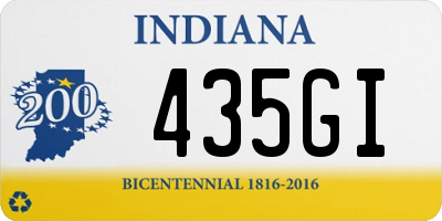 IN license plate 435GI