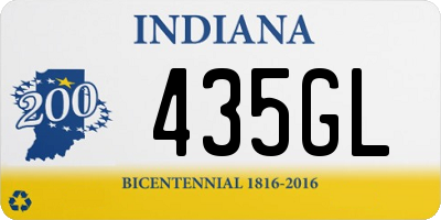 IN license plate 435GL