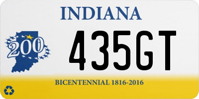 IN license plate 435GT