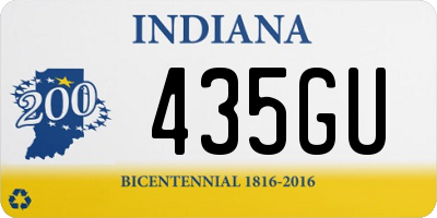 IN license plate 435GU