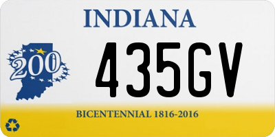 IN license plate 435GV