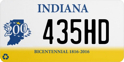 IN license plate 435HD