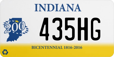 IN license plate 435HG