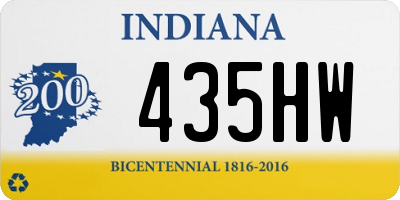 IN license plate 435HW