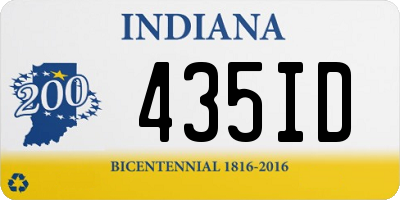 IN license plate 435ID