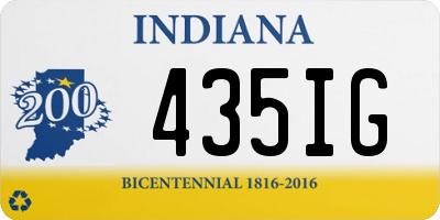 IN license plate 435IG