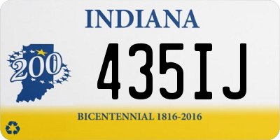 IN license plate 435IJ