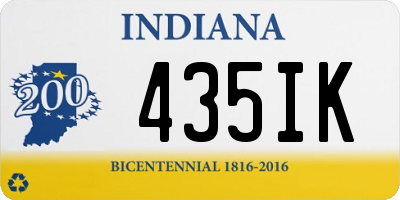 IN license plate 435IK