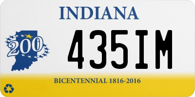 IN license plate 435IM