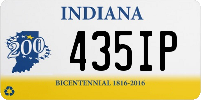 IN license plate 435IP