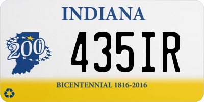 IN license plate 435IR