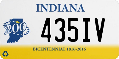 IN license plate 435IV