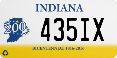 IN license plate 435IX